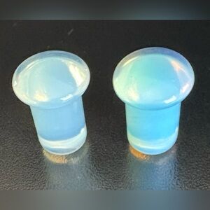 Blue Glass Colored Plugs 00